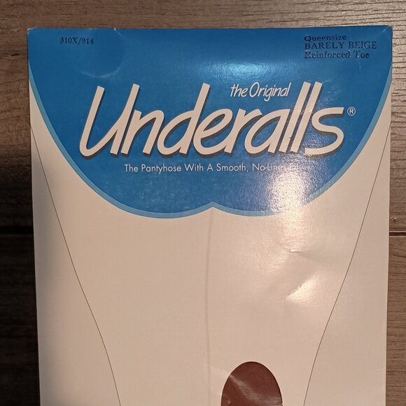 Underalls Pantyhose Barely Beige Queen Size Reinforced Toe Style 310 Brand New - Picture 1 of 5